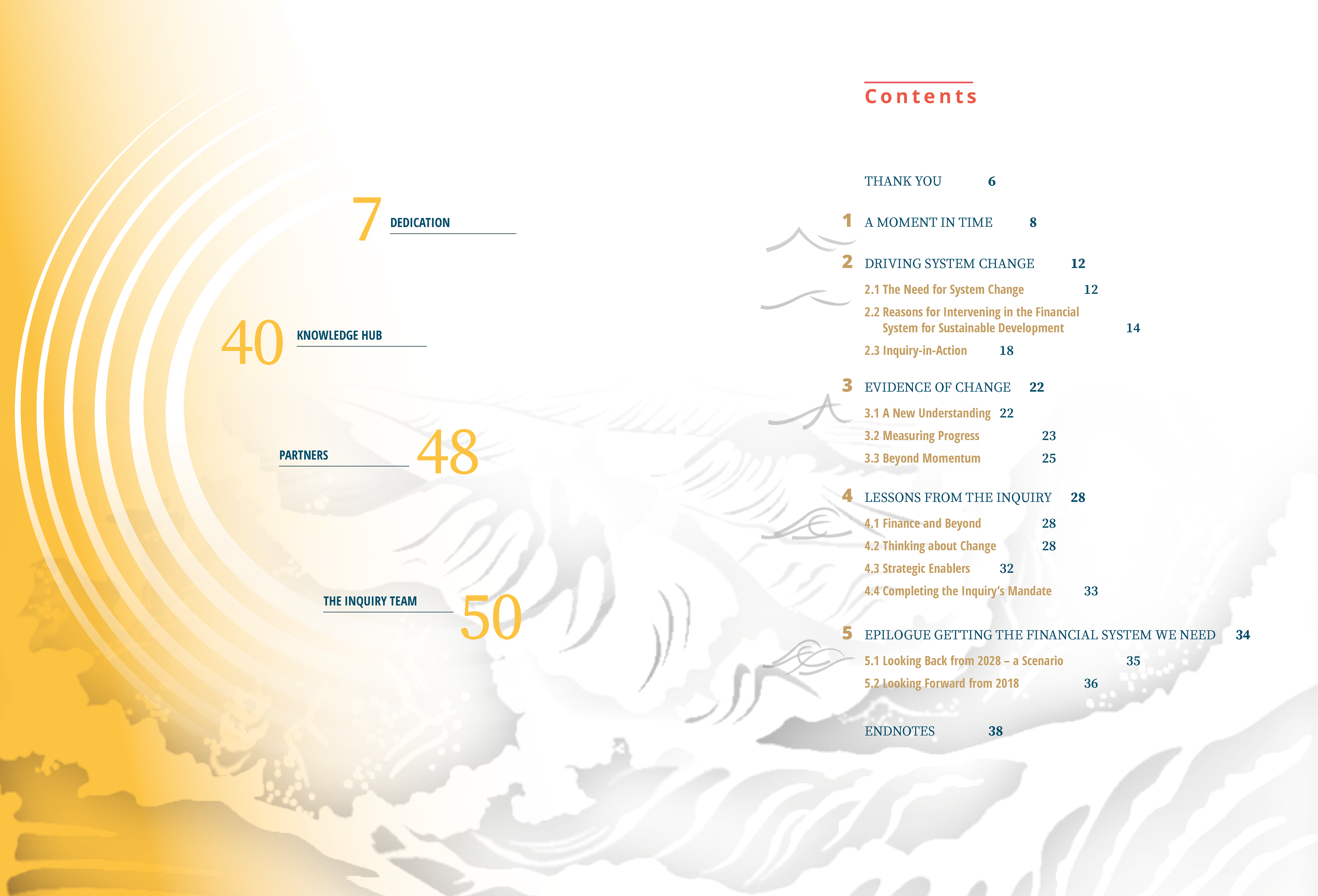 Inquiry Table of Contents